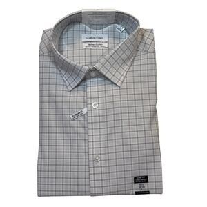 Men's Slim-Fit Stretch Dress Shirt, Carmel 14.5 32-33 $75